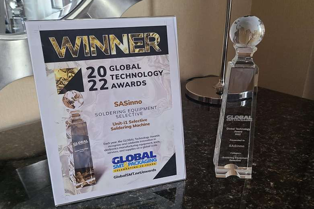 SASinno Americas Wins 2022 GLOBAL Technology Award for Selective Soldering